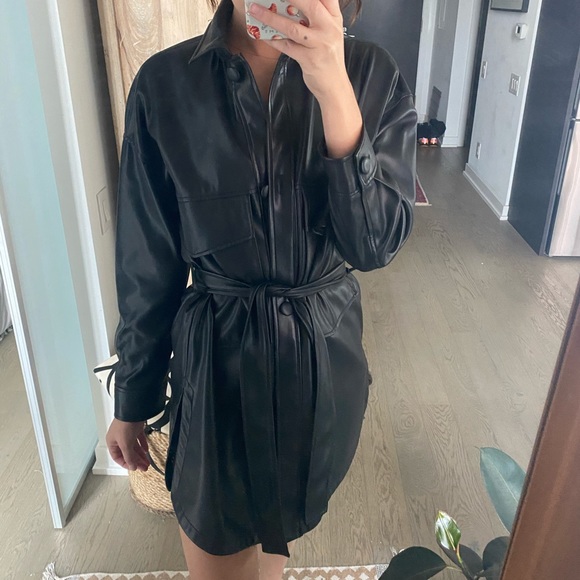 Zara Jackets & Blazers - Zara Leather Blazer / Coat